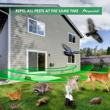 Yard Sentinel, Outdoor Electronic Pest Animal Ultrasonic Repeller, Animal Control, Pest Control, Cat Repellent, Dog Repellent, Deer Repellent, Mice Repellent, Bird Repellent