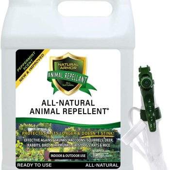 Natural Armor Animal & Rodent Repellent Spray. Repels Skunks, Raccoons, Rats, Mice, Deer Rodents & Critters.
