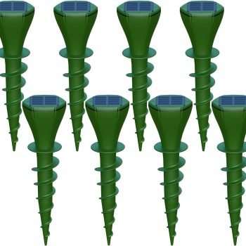 Vegaive Mole Repellent for Lawns, 8 Pack Mole Traps Solar Powered Outdoor Pet Safe, IP65 Waterproof Lawn Garden Mole Killer 9