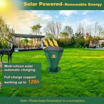 6 Pack Solar Powered Mole Repellent for Lawns, IP65 Waterproof Mole Trap Gopher Repellent, Noiseless Design Vibration Stakes, Repel Outdoor Groundhogs 3