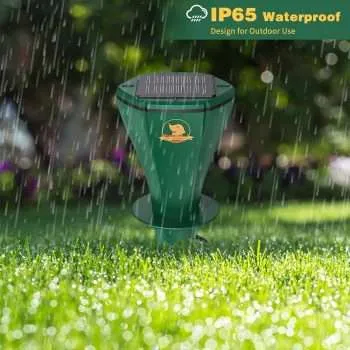 6 Pack Solar Powered Mole Repellent for Lawns, IP65 Waterproof Mole Trap Gopher Repellent, Noiseless Design Vibration Stakes, Repel Outdoor Groundhogs 4
