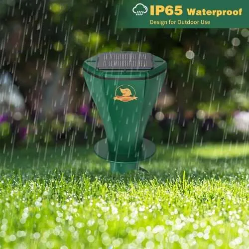 6 Pack Solar Powered Mole Repellent for Lawns, IP65 Waterproof Mole Trap Gopher Repellent, Noiseless Design Vibration Stakes, Repel Outdoor Groundhogs 4