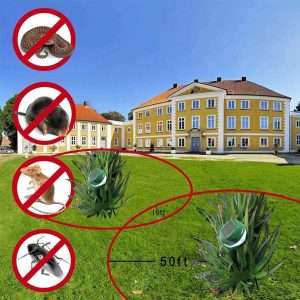 MaximalPower Solar Ultrasonic Mole and Groundhog Repellent Stakes, Gopher Repeller Vole Deterrent Spikes, Waterproof Outdoor Repeller for Pest Rodent, Rat and Snake -1970 Model - 4
