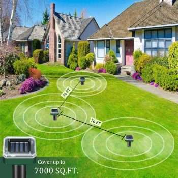Mole Repellent Snake Repellent Solar Powered 10 Pack,Vole Chipmunk Groundhog Outdoor Repeller, Snake Gopher Vole Repellent for Garden and Yard, Waterproof Sonic Mole Deterrent Spikes - 3