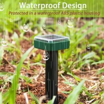 Mole Repellent Snake Repellent Solar Powered 10 Pack,Vole Chipmunk Groundhog Outdoor Repeller, Snake Gopher Vole Repellent for Garden and Yard, Waterproof Sonic Mole Deterrent Spikes - 6