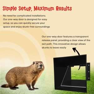 Rhino Excluders Prochute Excluder One Way Door for Removal of Skunks, Raccoons, Opossums, Groundhogs, Rabbits Black 6