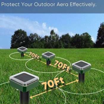 6pk Upgrade Mole Repellent for lawns Gopher Repellent Ultrasonic Solar Powered Snake Repellent Deterrent Mole Repeller Vole Repellent Outdoor Lawns Garden Yard - 3