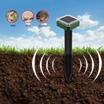 6pk Upgrade Mole Repellent for lawns Gopher Repellent Ultrasonic Solar Powered Snake Repellent Deterrent Mole Repeller Vole Repellent Outdoor Lawns Garden Yard - 4