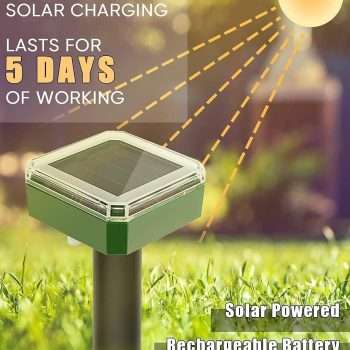 6pk Upgrade Mole Repellent for lawns Gopher Repellent Ultrasonic Solar Powered Snake Repellent Deterrent Mole Repeller Vole Repellent Outdoor Lawns Garden Yard - 6