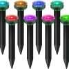 Solar Mole Repellent Ultrasonic,8 Pack Gopher Repellent Ultrasonic Solar Powered,2 in 1 Mole Repellent for Lawn with Color Night Lights,Groundhog Vole Repellent - 1