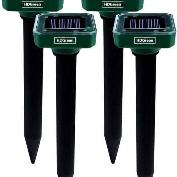 Animal Repellent for Garden - Our 4 Pack Rodent, Squirrel, Mole Repellent for Lawns is The Answer for How to Keep Groundhogs Away - Waterproof Pest Repellents to Get Rid of Moles in Your Yard - 1