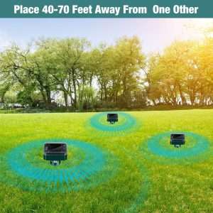 28 Pieces Solar Mole Repellent Ultrasonic Outdoor Gopher Deterrent Spikes for Garden Yard Lawn Waterproof Solar Powered Repeller for Groundhogs, Voles, Snakes and Other Burrowing Animals - 5