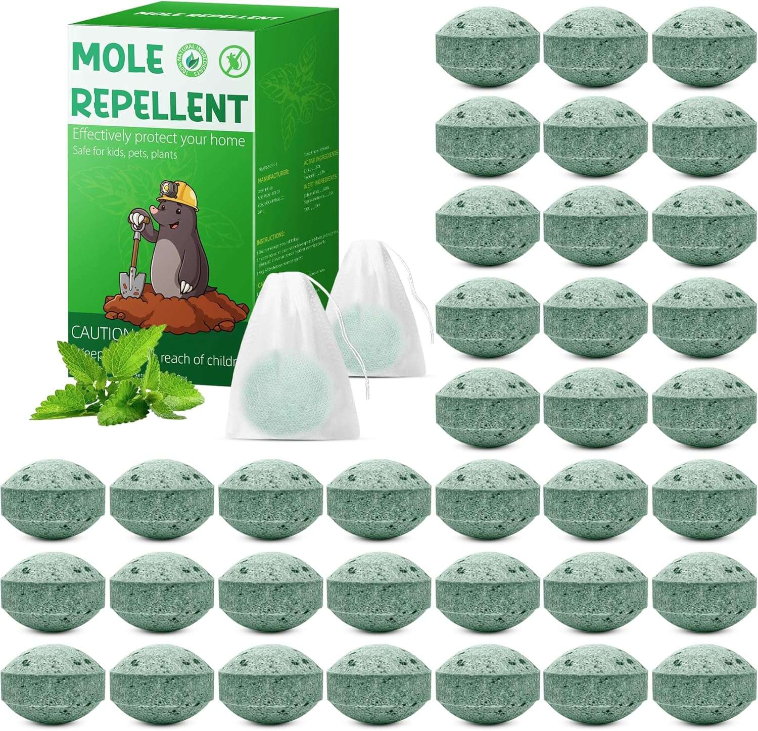 36 Pack Mole Repellent - Groundhog Repellent, Gopher Repellent, Vole Repellent, Rodent Repellent for Outdoor Garden Lawn Yard, Get Rid of Mole, Mole Deterrent, Safe for Plant & Pets - 1