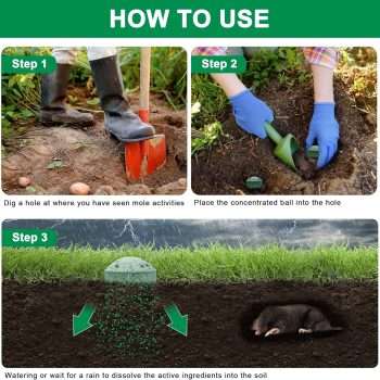 36 Pack Mole Repellent - Groundhog Repellent, Gopher Repellent, Vole Repellent, Rodent Repellent for Outdoor Garden Lawn Yard, Get Rid of Mole, Mole Deterrent, Safe for Plant & Pets - 6