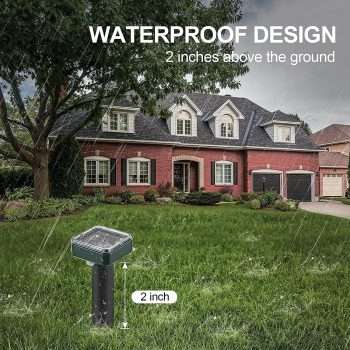 Mole Repellent Ultrasonic Solar Powered Animal Repellent for Outdoor Lawn Garden for Snakes, Moles, Gophers, Groundhogs, Voles and Other Burrowing Rodents 8 Pack - 5