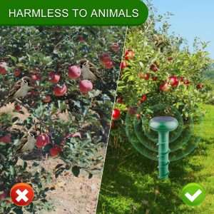 Solar-Energy Mouse Repellent 2P with Screw-Shape Stakes Outdoor, Ultrasonic Mole Repellent for Lawn, Yard, Farmland, Keep Voles, Chipmunks, Squirrels, Snakes, Armadillos, Groundhogs away - 3