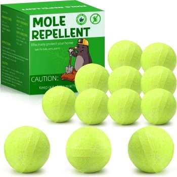 12pack Mole Repellent, Gopher Repellent, Vole Repellent, Powerful Mole Repellent for Lawn Garden Yard Outdoor, Snake Repellent, Groundhog Repellent, Armadillo Repellent, Mole Deterrent - 1