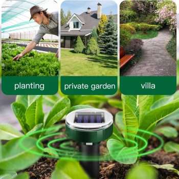 8pk Upgrade Mole Repellent for lawns Gopher Repellent Ultrasonic Solar Powered Snake Repellent Deterrent Mole Repeller Vole Repellent Outdoor Lawns Garden Yard All Pests - 8