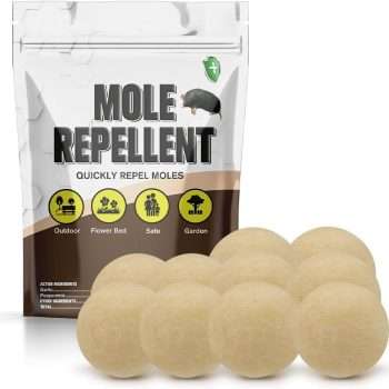 Mole Repellent for Lawns, Gopher Repellents Outdoor, Vole Repellent, Outdoor Lawn & Garden Mole Control, Mole Deterrent for Garden-Lawn, Get Rid of Moles Yard Safe to Use-10P - 1