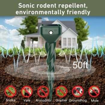 Waterproof Ultrasonic Deterrent Stake - 5