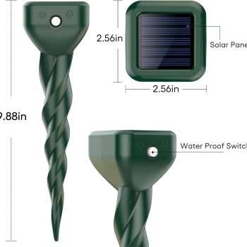 Waterproof Ultrasonic Deterrent Stake - 8