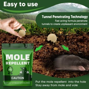 Mole Repellent Outdoor, Gopher Repellents, Vole Repellent for Lawn, Natural Groundhog Repellent, Safe for People & Pets, Mole Repellent for Lawn and Garden, 3 Months Protection - 2