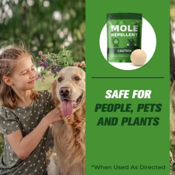 Mole Repellent Outdoor,Vole Repellent for Lawn,Yard,Pet and People Safe Gopher Repellant,Natural Ingredients Groundhog Repellent,Convenient to apply-8P - 4