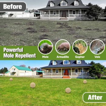 Mole Repellent for Lawns, Gopher Repellent Outdoor, Moles Control, Vole Repellant Groundhog Repellant for Your Lawn and Garden (1.5 Ounce (Pack of 8)) - 3