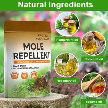 Mole Repellent for Lawns, Gopher Repellent Outdoor, Moles Control, Vole Repellant Groundhog Repellant for Your Lawn and Garden (1.5 Ounce (Pack of 8)) - 7