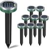 8 Pack Solar Powered Ultrasonic Mole Repellent,Snake, Groundhog Gopher, Vole Repellent Outdoor for Lawn Garden & Yard - 1