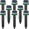 Mole Repellent Solar Powered 8 Pack,Snake Vole Repellent Outdoor, Gopher Repellent Ultrasonic Solar Powered for Lawn Garden Waterproof, Sonic Mole Spikes - 1