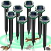Mole Repellent Solar Powered,8 Pack Gopher Repellent Ultrasonic Mole Stakes Spike Deterrent for Yard,IP65 Waterproof,Solar Rodent Repeller Outdoor,Get Rid of Vole Groundhog Snake - 1