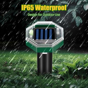 Mole Repellent Solar Powered,8 Pack Gopher Repellent Ultrasonic Mole Stakes Spike Deterrent for Yard,IP65 Waterproof,Solar Rodent Repeller Outdoor,Get Rid of Vole Groundhog Snake - 5