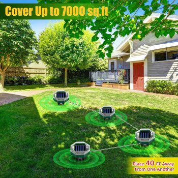 Mole Repellent Solar Powered,8 Pack Gopher Repellent Ultrasonic Mole Stakes Spike Deterrent for Yard,IP65 Waterproof,Solar Rodent Repeller Outdoor,Get Rid of Vole Groundhog Snake - 6