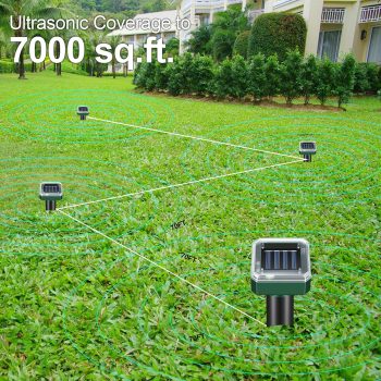 Mole Repellent for Lawns 8 Pack, Solar Powered Mole Repeller Ultrasonic Gopher Deterrent, Outdoor Waterproof Vole Vibration Stakes,Sonic Spike for Rodent Groundhog Snake Chipmunk - 4