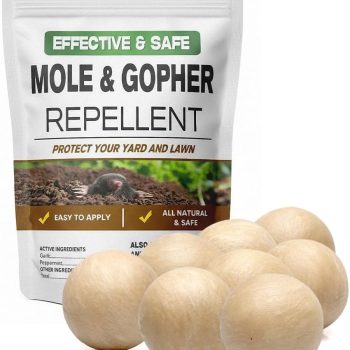 LEBMP Mole Repellent, Gophers Repellent, Vole Repellant Outdoor, Groundhog Deterrent, Armadillo Repellent for Garden, Mole Control, Keep Mole Out of Yard, Safe Around Pet & Plant-8P - 1