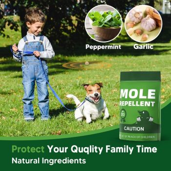 Mole Repellent for Lawns, Gopher Repellent, Groundhog Vole Repellant Outdoor, Keep Moles Out of Garden-Lawn, Pet Safe Mole Repellant, Lasting Protection, Easy to Use-8P - 5
