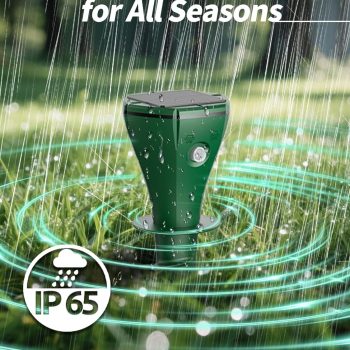 Pexpel Mole Repellent Solar Powered for Lawns, Waterproof Gopher & Groundhog Repellent with Variable Sonic Vibration, Easy Twist Stakes for Yard & Garden, Get Rid of Voles Snakes (8, Green) - 7