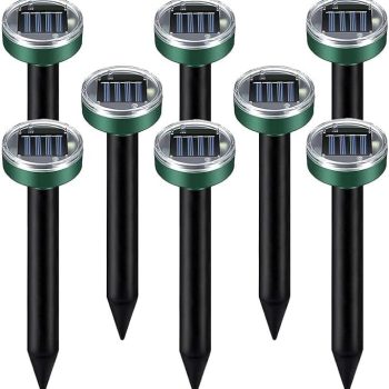 Ultrasonic Mole Repellent Solar Powered Gopher Repellent, Vole Repellent Mole Repellent for Lawn Garden Yard Waterproof Get Rid of Moles Voles Gophers Rats Rodents - 1
