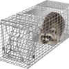 HomGarden Live Animal Cage Trap 32 X 12.5 X 12 w-Iron Door Steel Catch Release Rodent Cage for Rabbits, Groundhog, Stray Cat, Squirrel, Raccoon, Mole, Gopher, Chicken, Opossum, Skunk, Chipmunk - 1