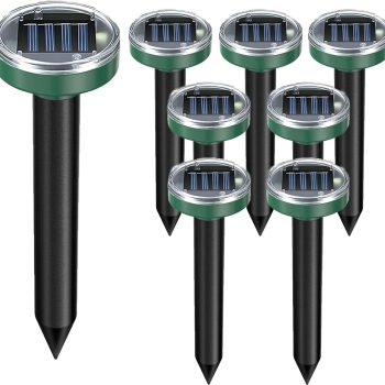 12PCAK Solar Powered Ultrasonic Mole Repellent,Snake, Groundhog Gopher, Vole Repellent Outdoor for Lawn Garden & Yard - 1