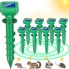 8Pack Spiral Mole Repellent Solar Powered Vole Repellent Outdoor Ultrasonic Gopher Repellent for Lawn Garden,Waterproof Sonic Mole Spikes,Get Rid of Moles Chipmunk Groundhog Repellent - 1