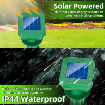 8Pack Spiral Mole Repellent Solar Powered Vole Repellent Outdoor Ultrasonic Gopher Repellent for Lawn Garden,Waterproof Sonic Mole Spikes,Get Rid of Moles Chipmunk Groundhog Repellent - 4