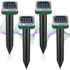 Mole Repellent Solar Powered, Ultrasonic Repeller 4-Pack, Waterproof Sonic Spikes Gopher Vole Groundhog Snake Chipmunk Mole Deterrent Get Rid of Moles in Your Yard - 1