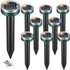 Mole Repellent for Lawns - Gopher Repellent Ultrasonic Solar Powered - Vole Repellent Outdoor Waterproof Mole Deterrent Spikes Repellent Snake,Chipmunk,Groundhog,Sonic Mole Stakes for Garden,Yard - 1