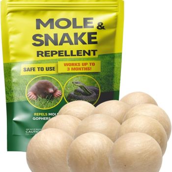 Mole and Snake Repellent for Lawns, Mole Deterrent for Yards, Gopher Repellent, Vole & Groundhog Repellent Outdoor, Armadillo Repellent for Garden, Covers 120 Sq Ft, 10 Packs - 1