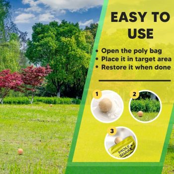 Mole and Snake Repellent for Lawns, Mole Deterrent for Yards, Gopher Repellent, Vole & Groundhog Repellent Outdoor, Armadillo Repellent for Garden, Covers 120 Sq Ft, 10 Packs - 3