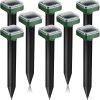 8Pack Mole Repellent Solar Powered,IP65 Waterproof Ultrasonic Outdoor Armadillo Repellent for Lawn Garden Yard,Effective Vole Chipmunk Groundhog Gopher Snake Armadillo Deterrent Stakes - 1
