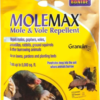 Bonide MOLEMAX Mole & Vole Repellent Granules, 10 lbs. Ready-to-Use, Outdoor Lawn & Garden Mole Control, People & Pet Safe - 1