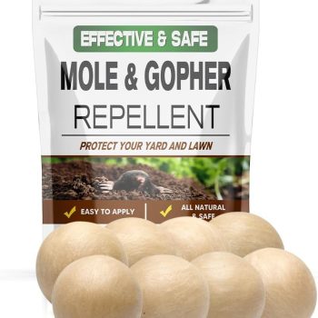 LEBMP Mole Repellent, Gopher Repellent, Groundhogs Repellant Outdoor, Vole Deterrent, Armadillo Repellent for Lawns, Keep Mole Out of Yard, Get Rid of Gophers, Covers Up to 120 Sq Ft-8Pcs - 1